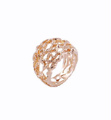 Anillo Raíces Dorado